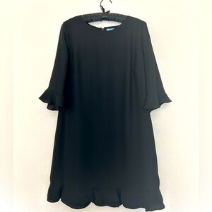 Excellent condition black flutter sleeve dress